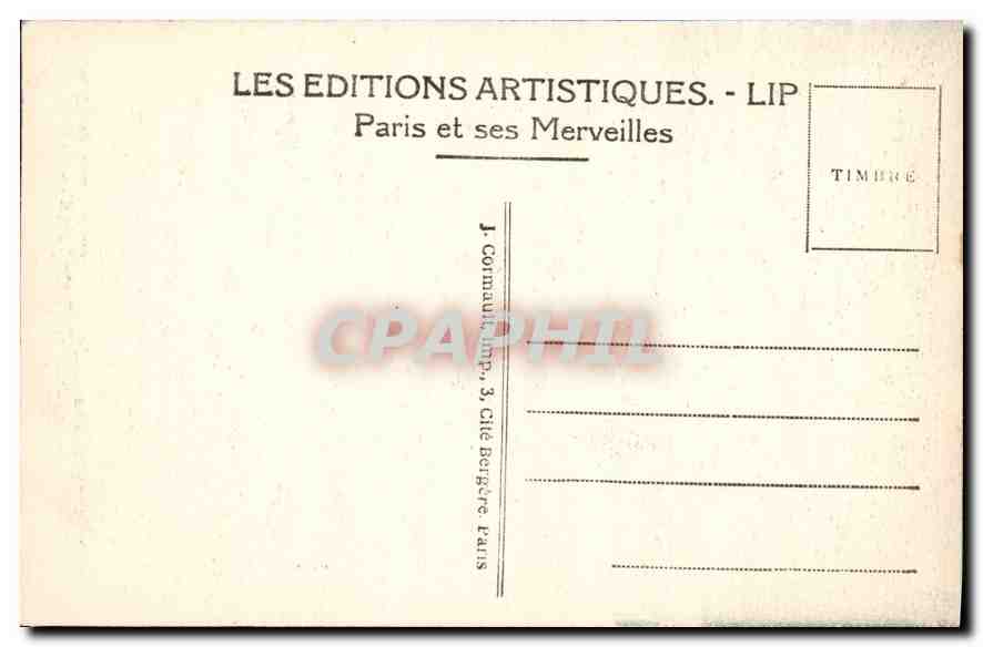 CPA Paris La Tour St Jacques  — Verso