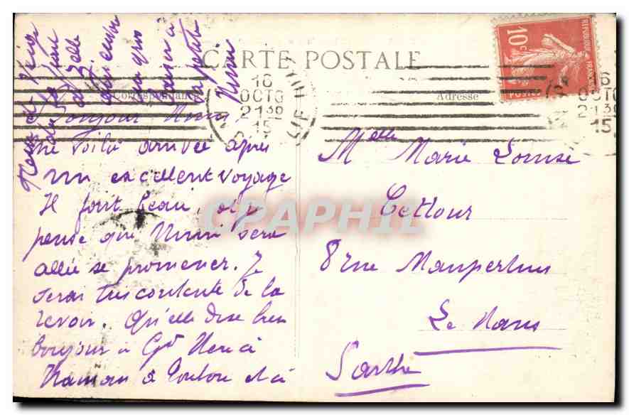 CPA Paris Bois de Boulogne  — Verso