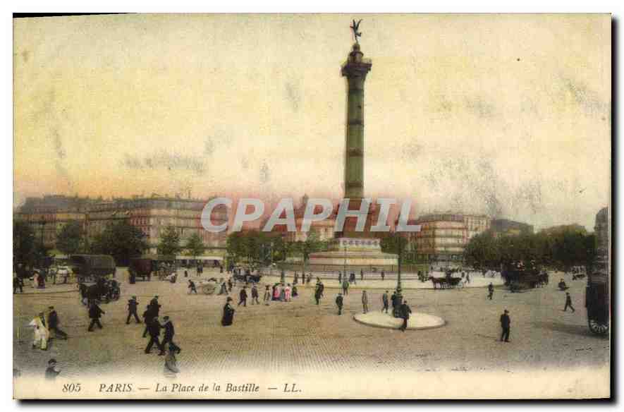 CPA Paris la place de la Bastille 