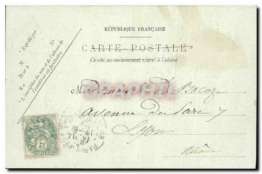 CPA Paris les Jardins des Tuileries vers le Pavillon de Flore  — Rückseite