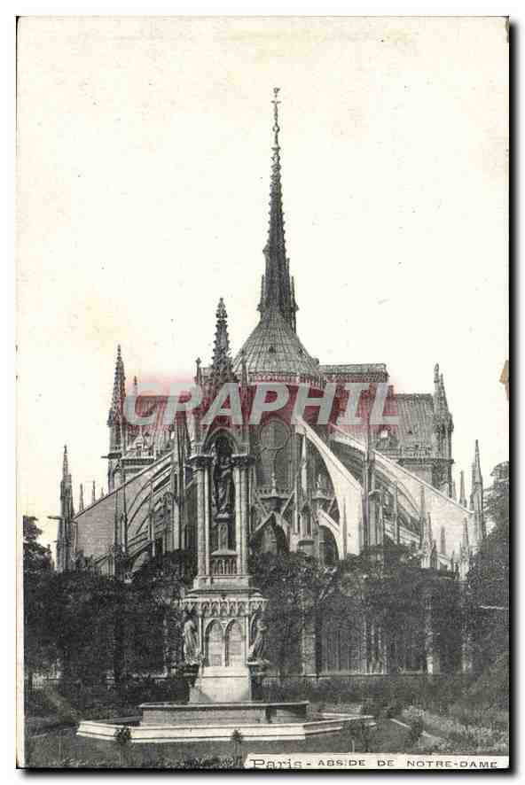 CPA Paris Abside de Notre Dame 