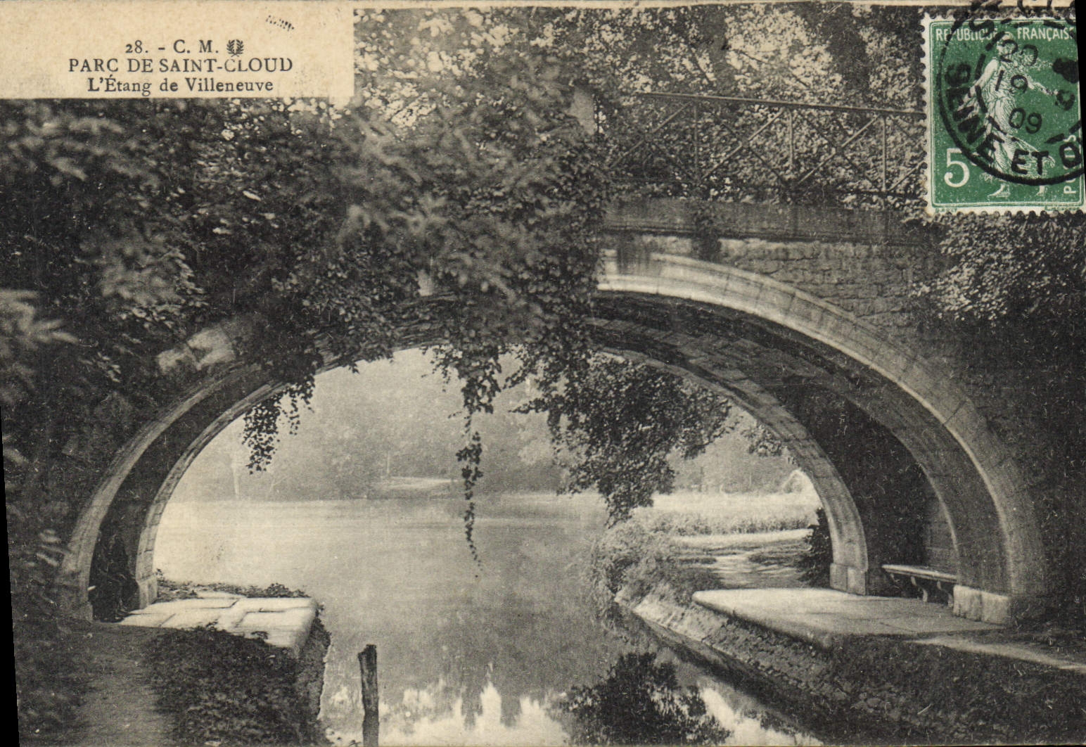 CPA Parc de Saint Cloud l'Etang de Villeneuve 