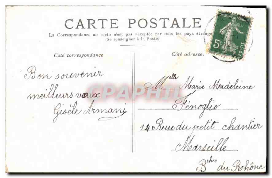 CPA Paris le Boulevard des Italiens  — Verso