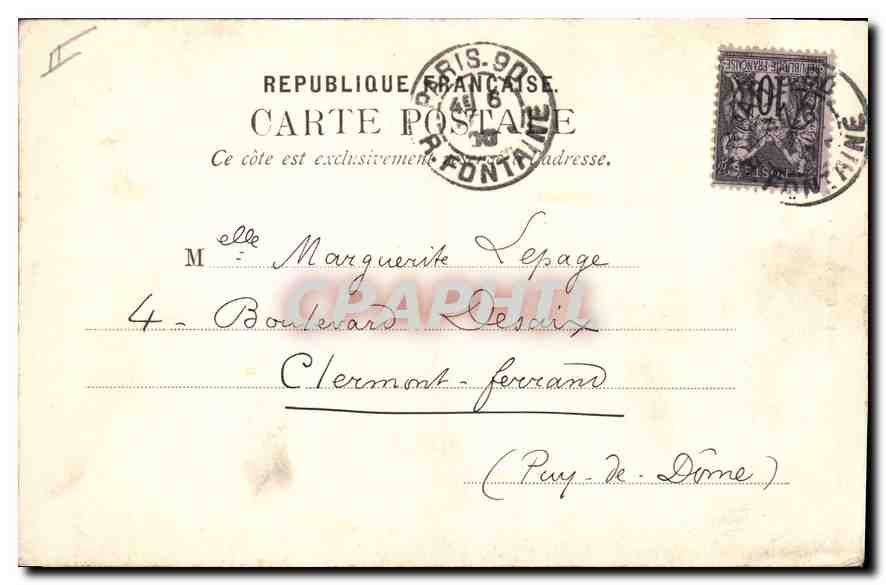 CPA Paris Parc Monceau la Naumachie  — Rückseite