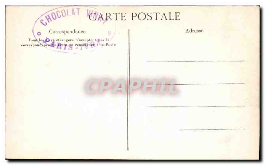 CPA Paris Presidence du Senat Grand Salon de reception  — Verso