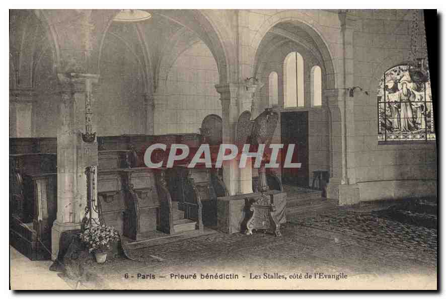 CPA Paris Prieure Benedictin les Stalles Cote de l'Evangile Aigle