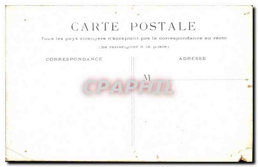 CPA Paris hotel de Ville  — Rückseite
