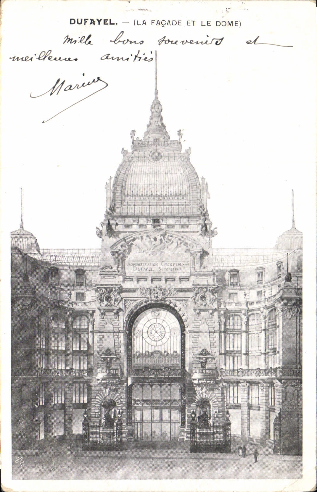 CPA Dufayel la Facade et le Dome 