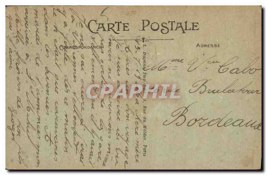 CPA Paris les Tuileries et le Carrousel  — Rückseite