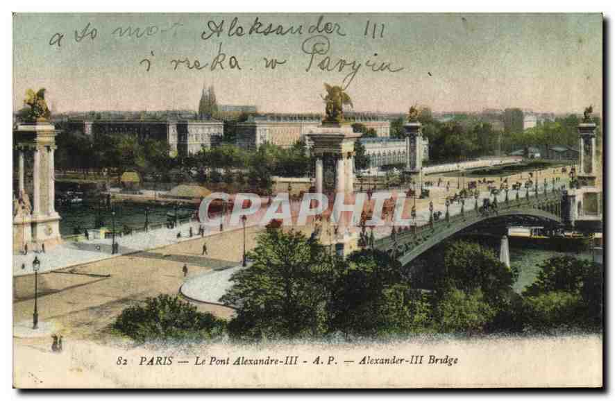 CPA Paris le Pont Alexandre III 