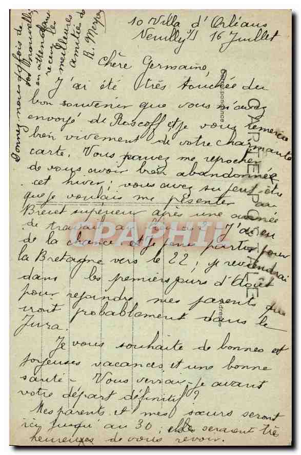 CPA Paris Bois de Boulogne Lac Inferieur Bateaux — Verso