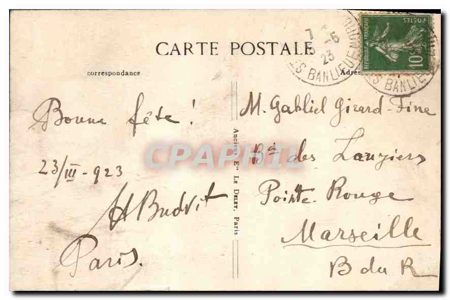 CPA Paris vue prise du Pavillon de Flore  — Verso