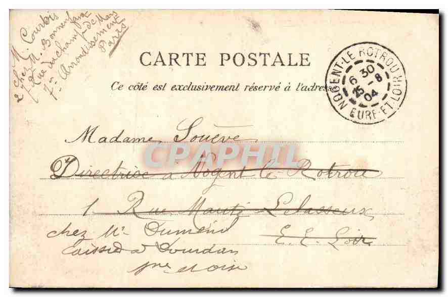 CPA Paris Saint Francois Xavier  — Verso