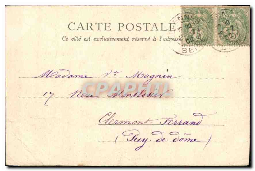 CPA Paris Eglise du Sacre Coeur  — Rückseite