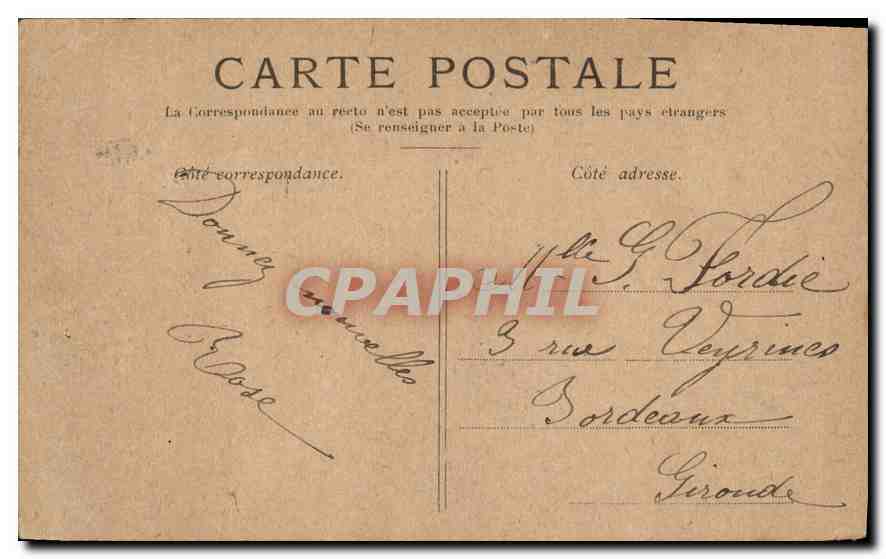 CPA Paris le Pont Alexandre III  — Rückseite