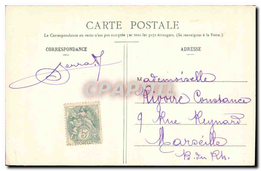 CPA Paris le Petit Palais  — Verso