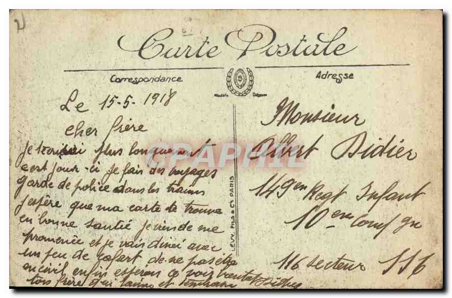 CPA Paris l'hotel de Ville  — Rückseite