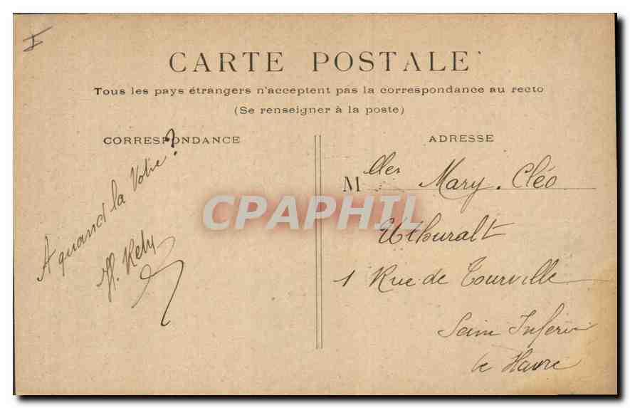 CPA Paris la Conciergerie  — Rückseite