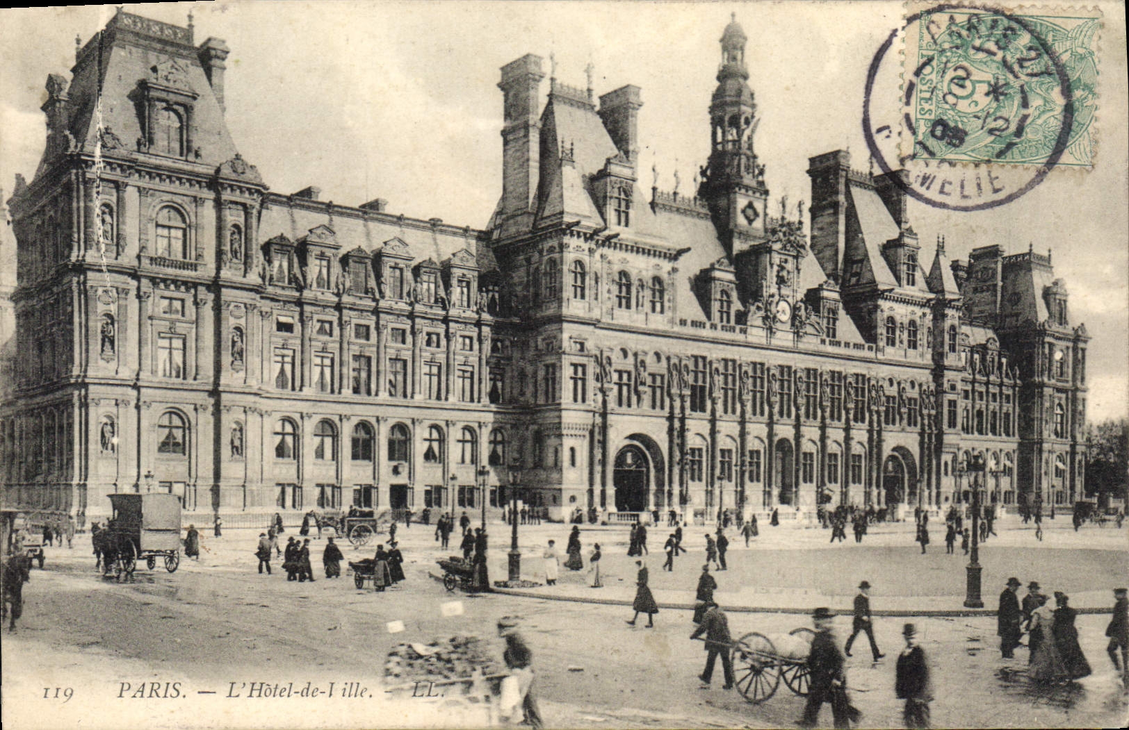 Paris — L'Hôtel-de-Ville — Éditeur LL, n° 119
