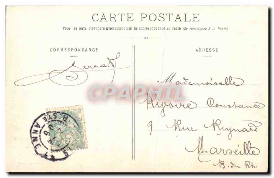 CPA Paris Palais Bourbon Chambre des Deputes  — Rückseite