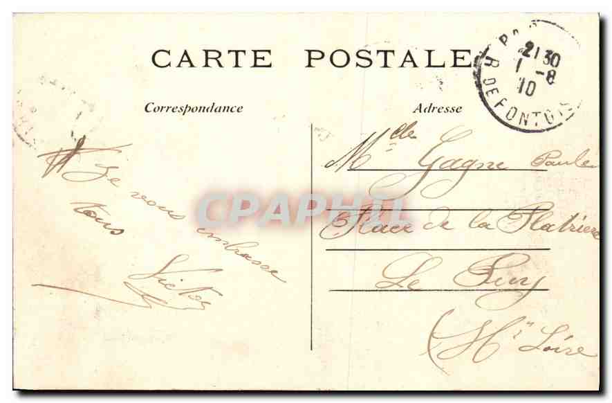CPA Paris la Conciergerie Bateau — Rückseite