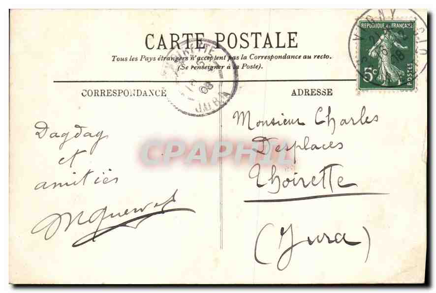 CPA Paris la Bourse  — Rückseite