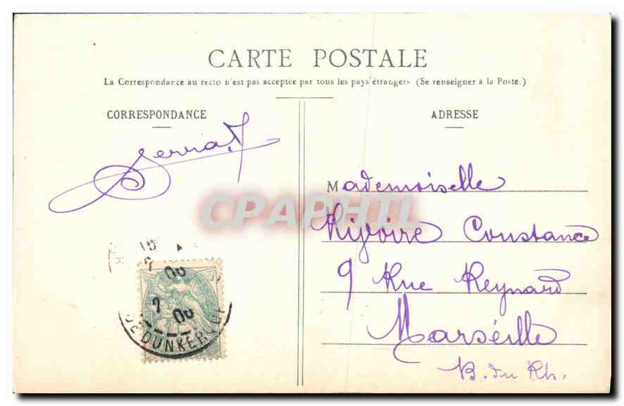 CPA Paris l'hotel de Ville  — Verso