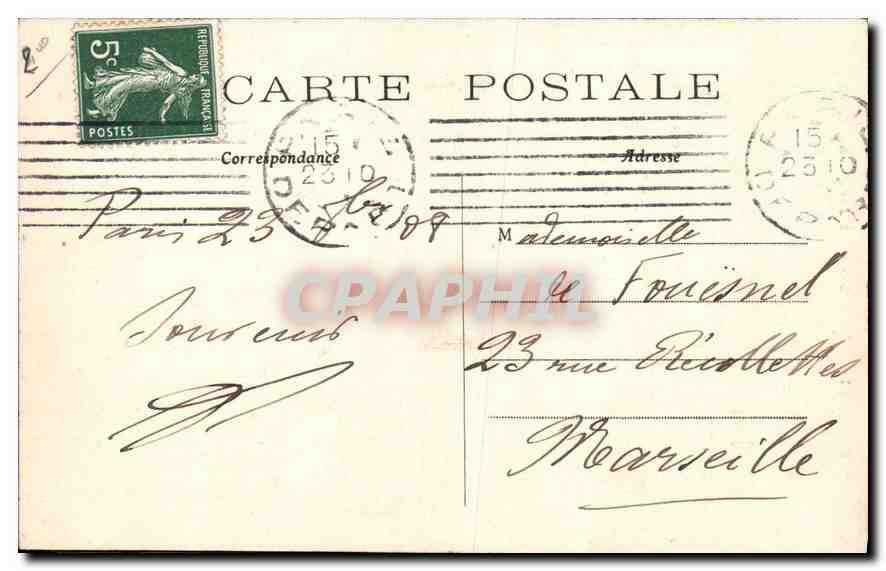 CPA Paris la Tour St Jacques  — Rückseite