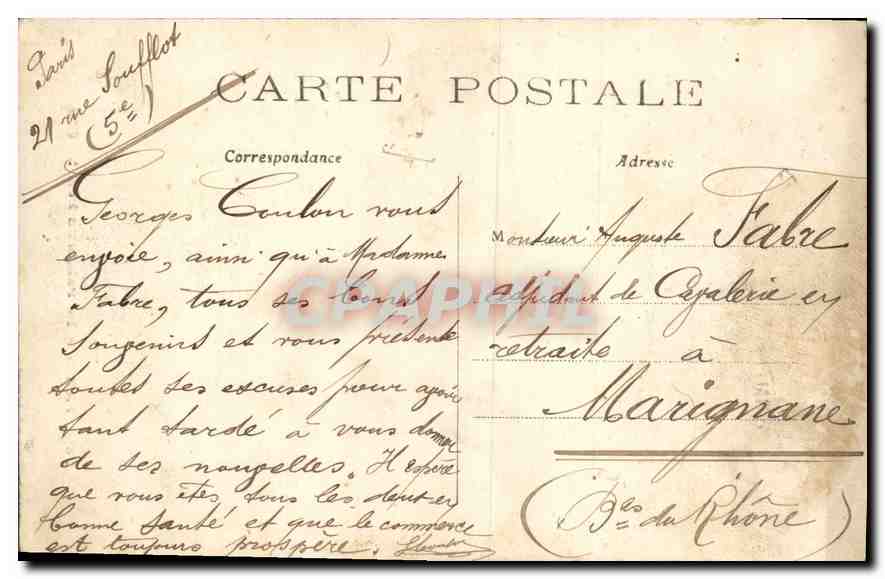 CPA Paris le Palais du Senat  — Rückseite