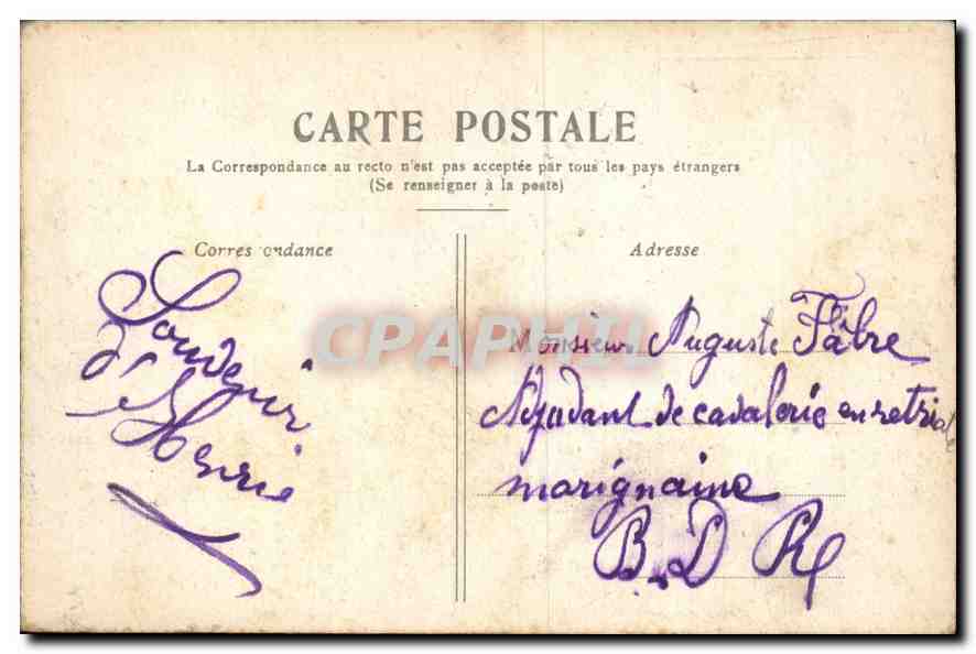 CPA Paris la Place de la Concorde  — Rückseite
