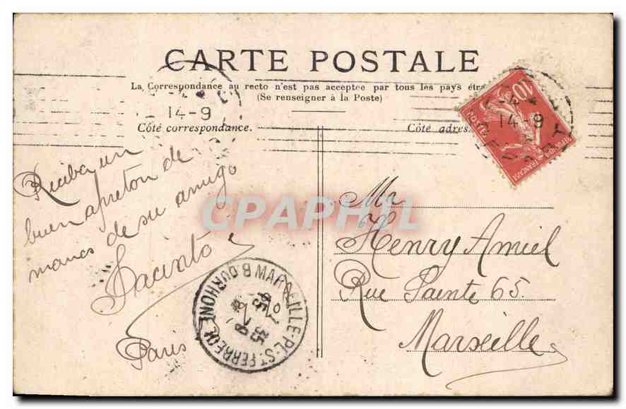 CPA Paris Notre Dame  — Verso