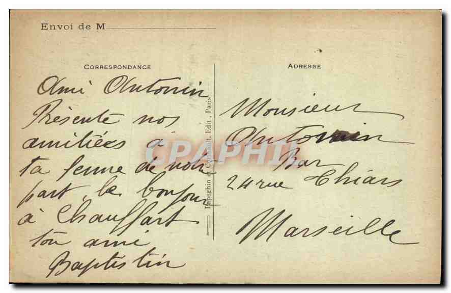 CPA Paris La Madeleine  — Rückseite