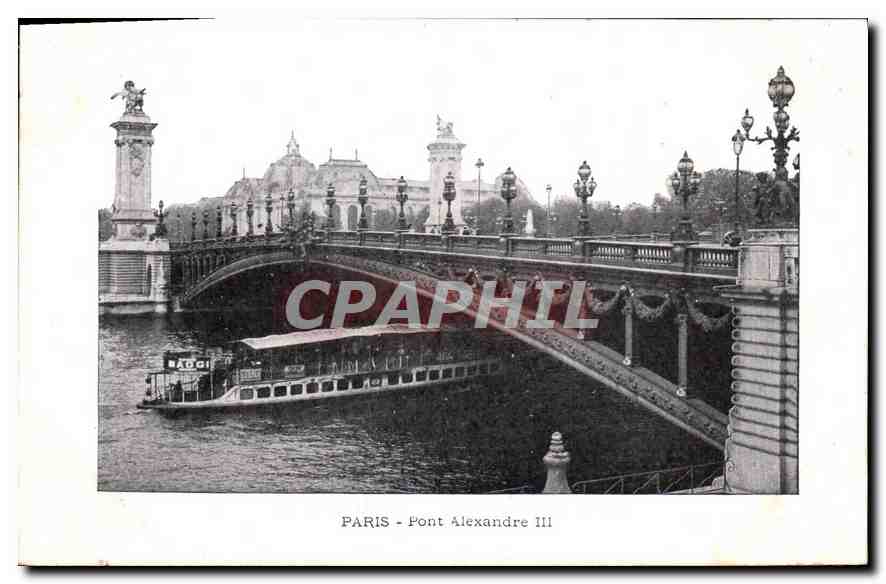 CPA Paris Pont Alexandre III Bateau