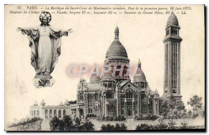 CPA Paris La Basilique du Sacre Coeur de Montmartre 