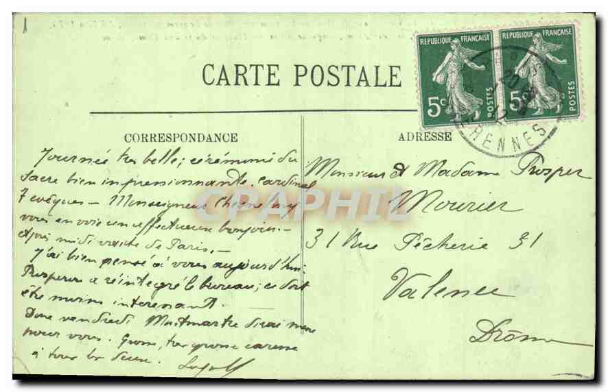CPA Paris La Basilique du Sacre Coeur de Montmartre  — Rückseite