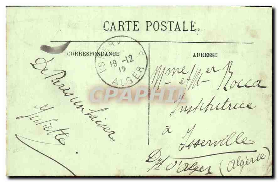 CPA Paris La Rue Soufflot et le Pantheon  — Rückseite