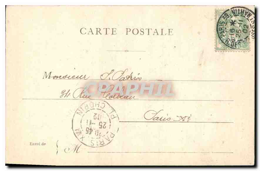 CPA Paris La Bastille Colonne de Juillet  — Rückseite