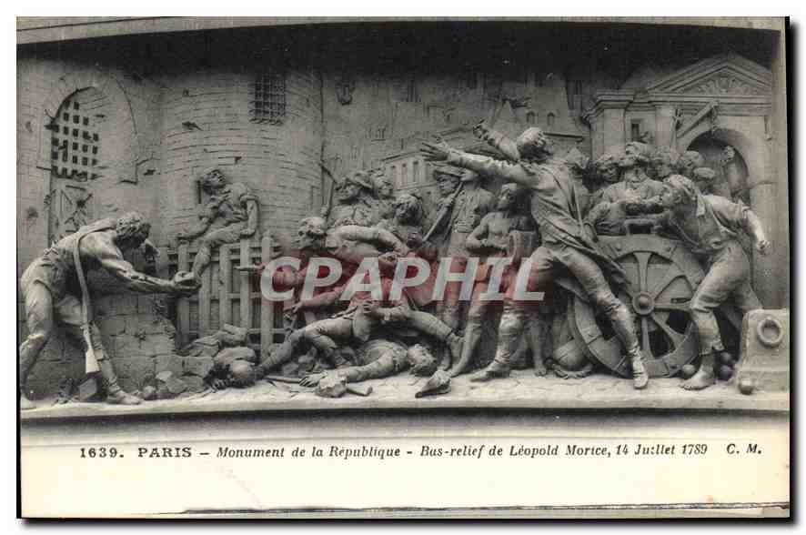 CPA Paris Monument de la Republique Bas relief de Leopold Morice 