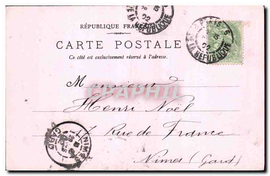 CPA Palais de Justice et Conciergerie  — Rückseite