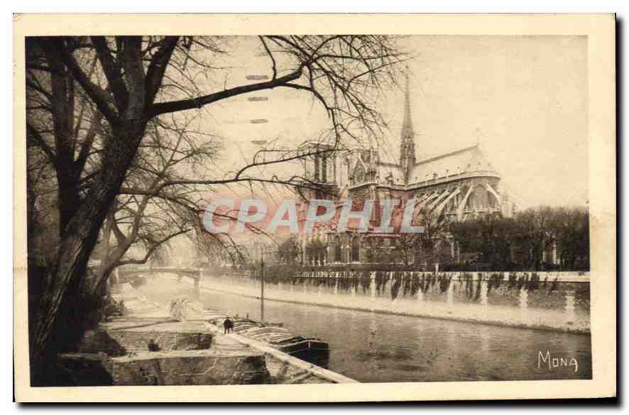 CPA Les Petit Tableaux de Paris Notre Dame Vue prise du Pont de l'Archeveche 
