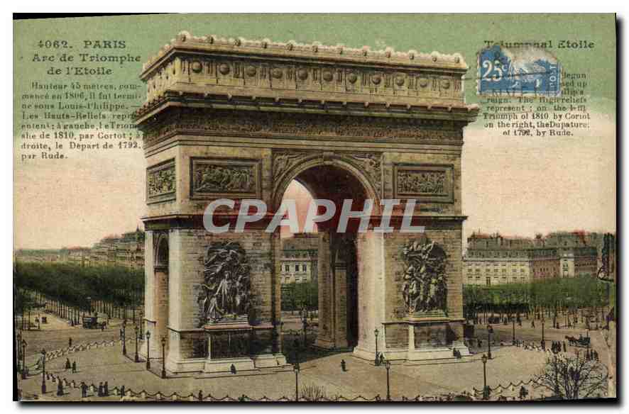 CPA Paris Arc de Triomphe de l'Etoile 