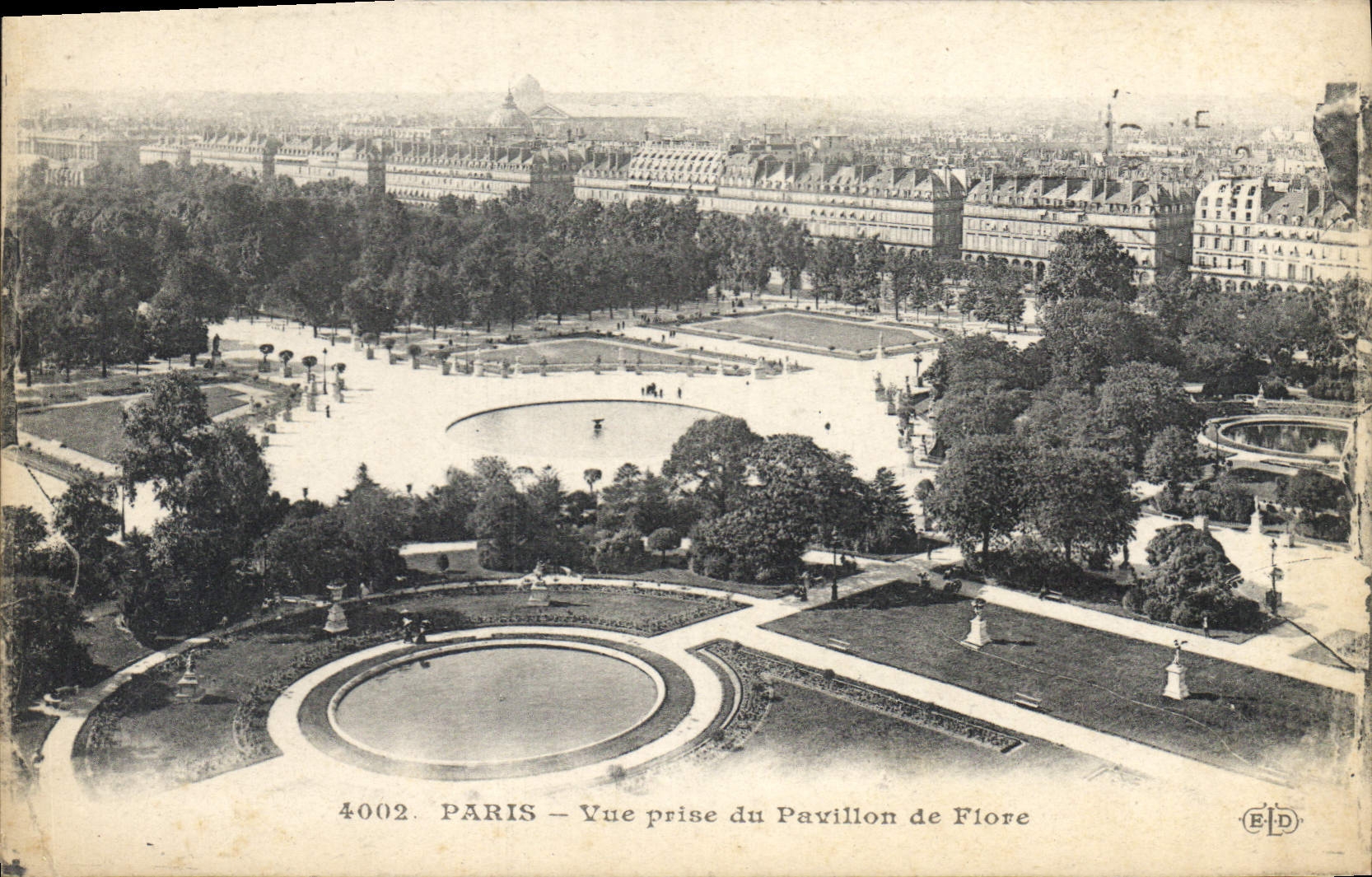 CPA Paris Vue prise du Pavillon de Flore 