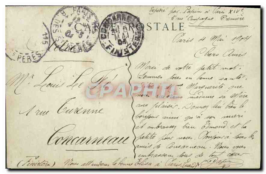 CPA Paris Hotel des Invalides la Tombeau de Napoleon Ier  — Rückseite