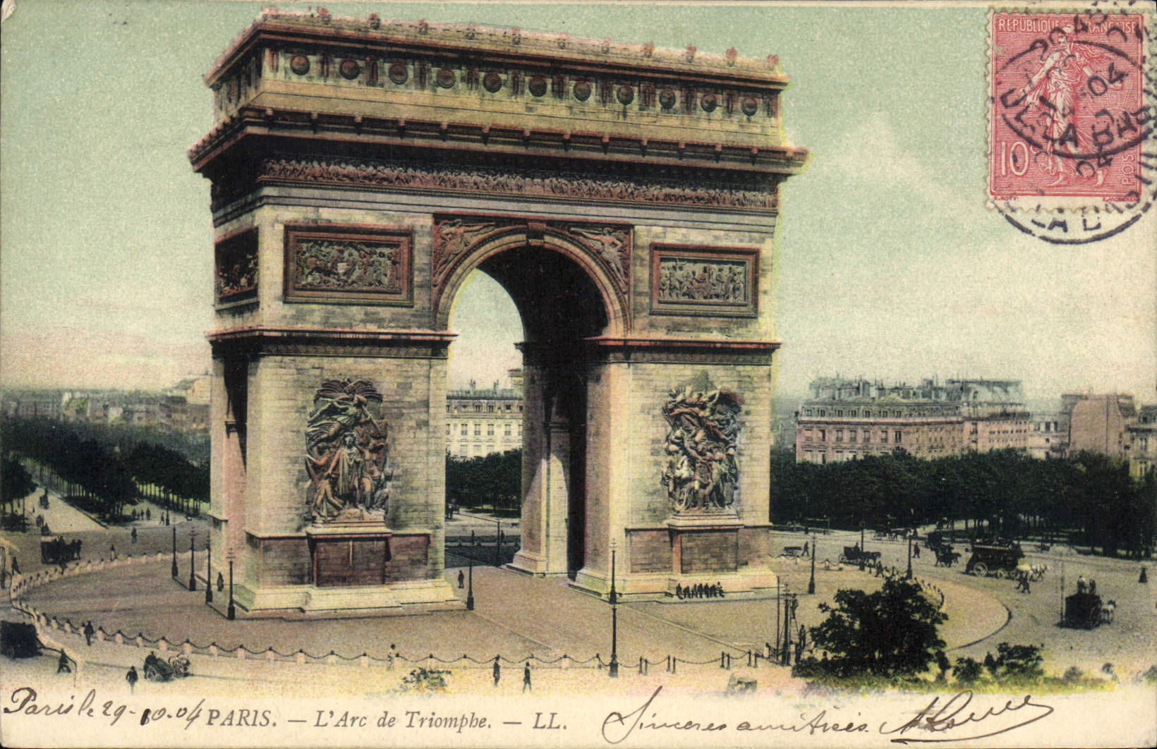 CPA Paris L'Arc de Triomphe 