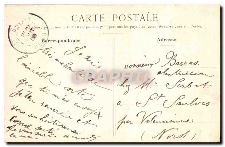 CPA Paris Parc Montsouris  — Rückseite