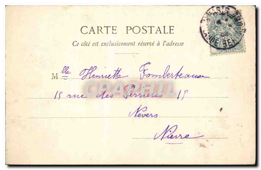 CPA Paris Lac du Bois de Boulogne vue sur l'Ile  — Verso