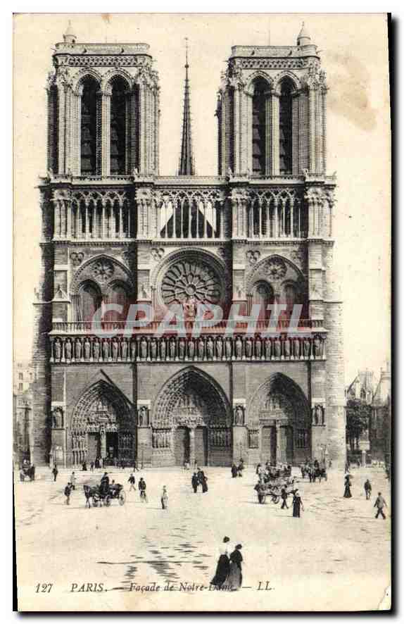 CPA Paris Facade de Notre Dame 