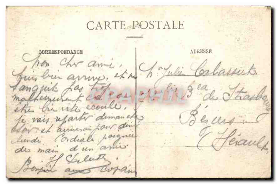 CPA Paris L'Hotel de Ville  — Rückseite