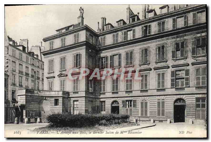 CPA Paris L'Abbaye aux Bois le dernier Salon de M Recamier 