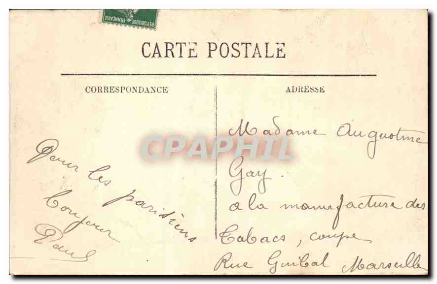 CPA Paris La Place de la Republique  — Rückseite